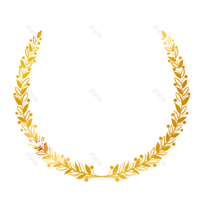 花纹图片,金色树叶元素,手绘树叶PNG,植物边框免抠素材